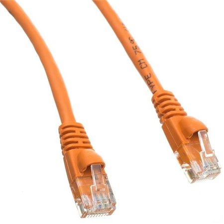 CABLE WHOLESALE Cable Wholesale 10X6-03101 Cat5e Orange Ethernet Patch Cable; Snagless & Molded Boot - 1 ft. 10X6-03101